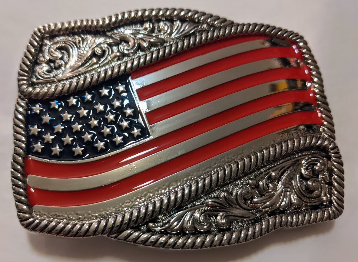 prem USA FLAG United States belt buckle military army navy marines AF USA Seller