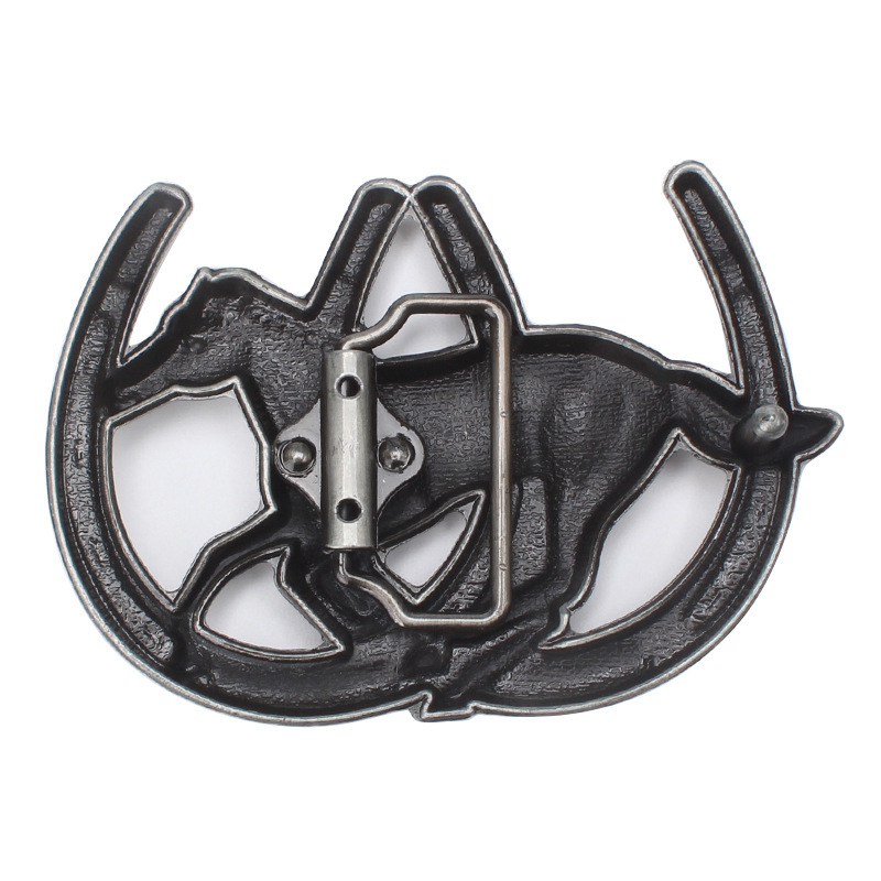 Horse and Saddle Belt Buckle Western Cowboy Native American (HRS-12)