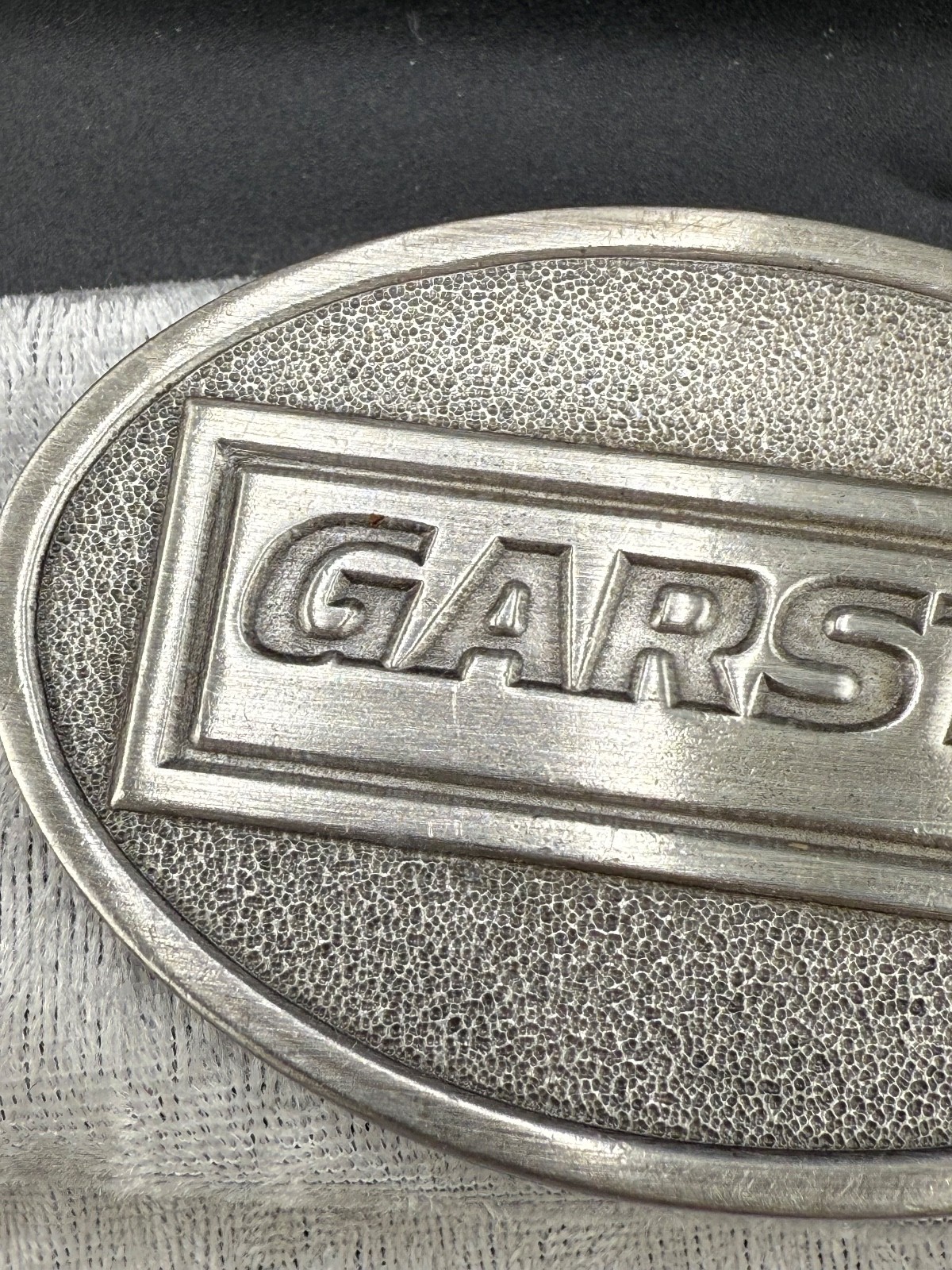 Vintage Garst Seed Company Buckle Silver Tone Farm Corn