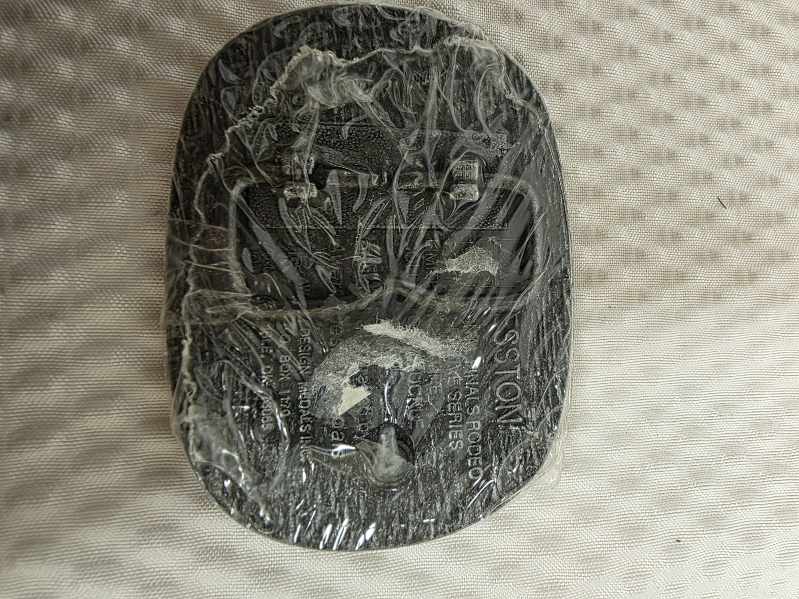 National Finals Rodeo 1993 MINI Belt Buckle Hesston Commemorative 2&Prime;x 2.5&Prime; Youth