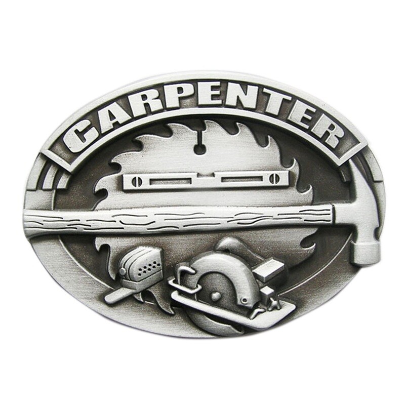 Vintage Style Tradesman Carpenter Western Star Belt Buckle