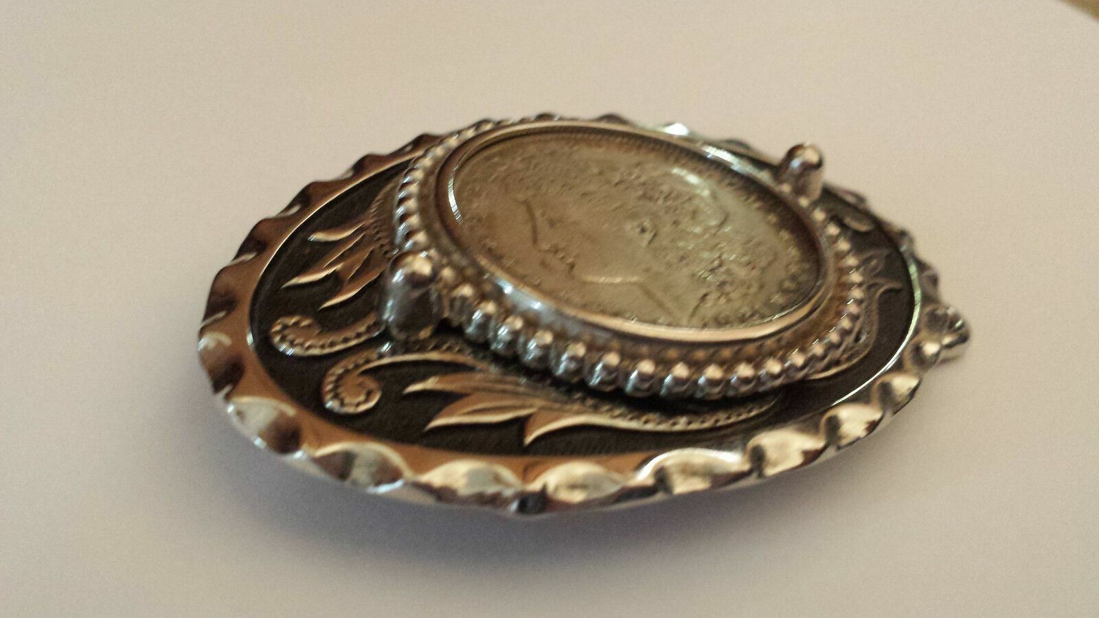 Vintage Large 1921 E Pluribus Unum Coin Belt Buckle Cowboy – NEW