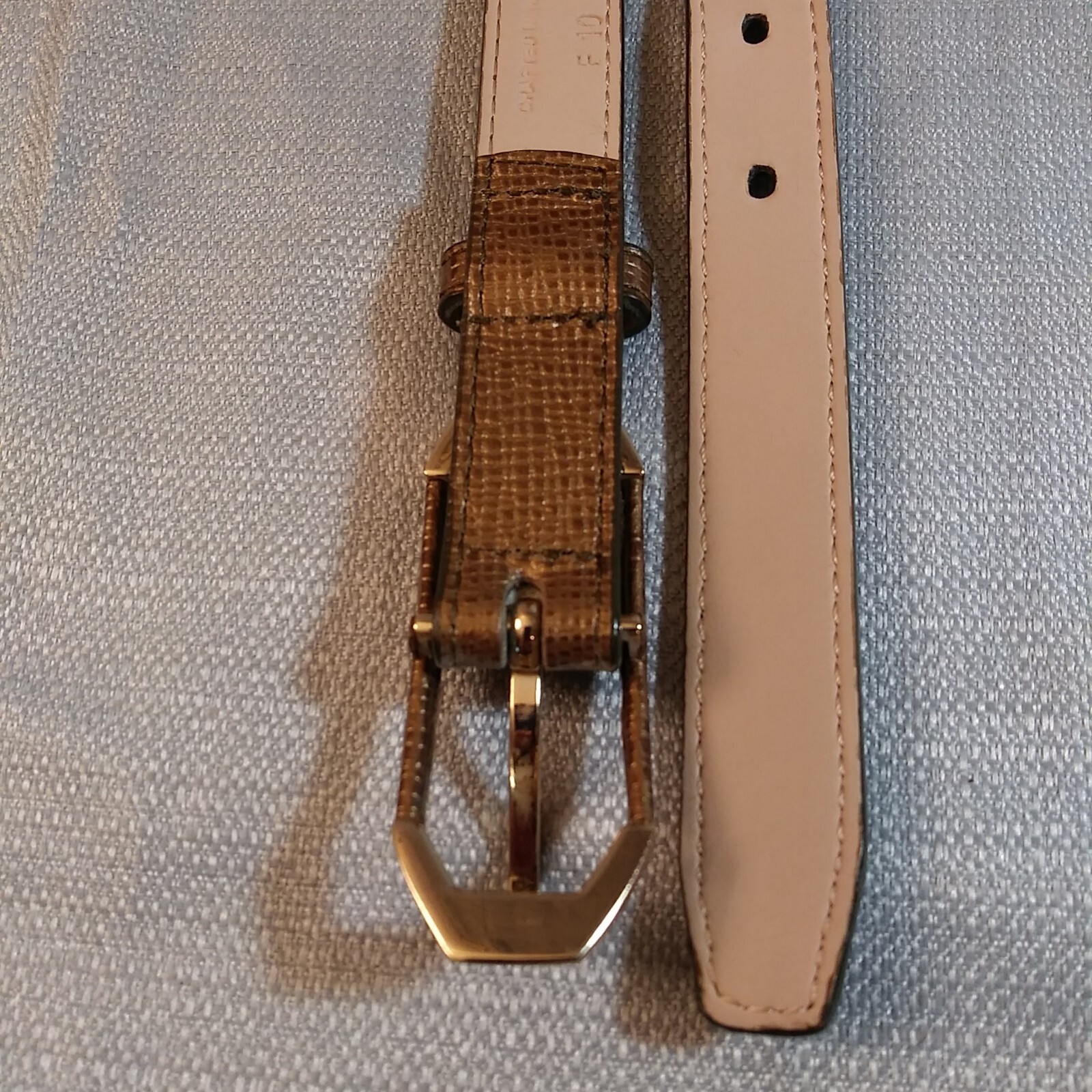 Cole Haan Belt Size M Gold and Black Color 43 in x .5 in