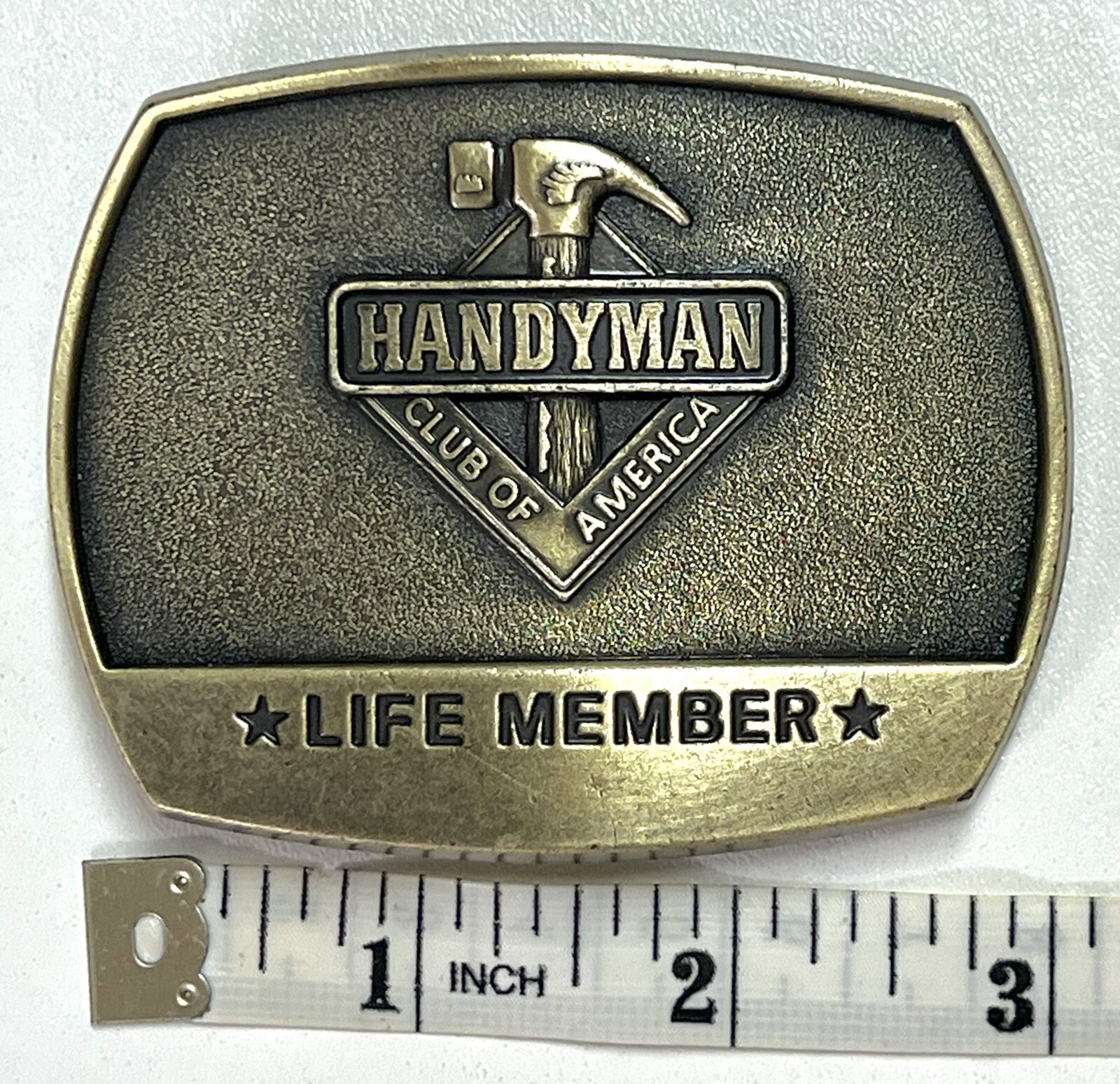 Vintage 1996 Handyman Club of America Life Member Belt Buckle