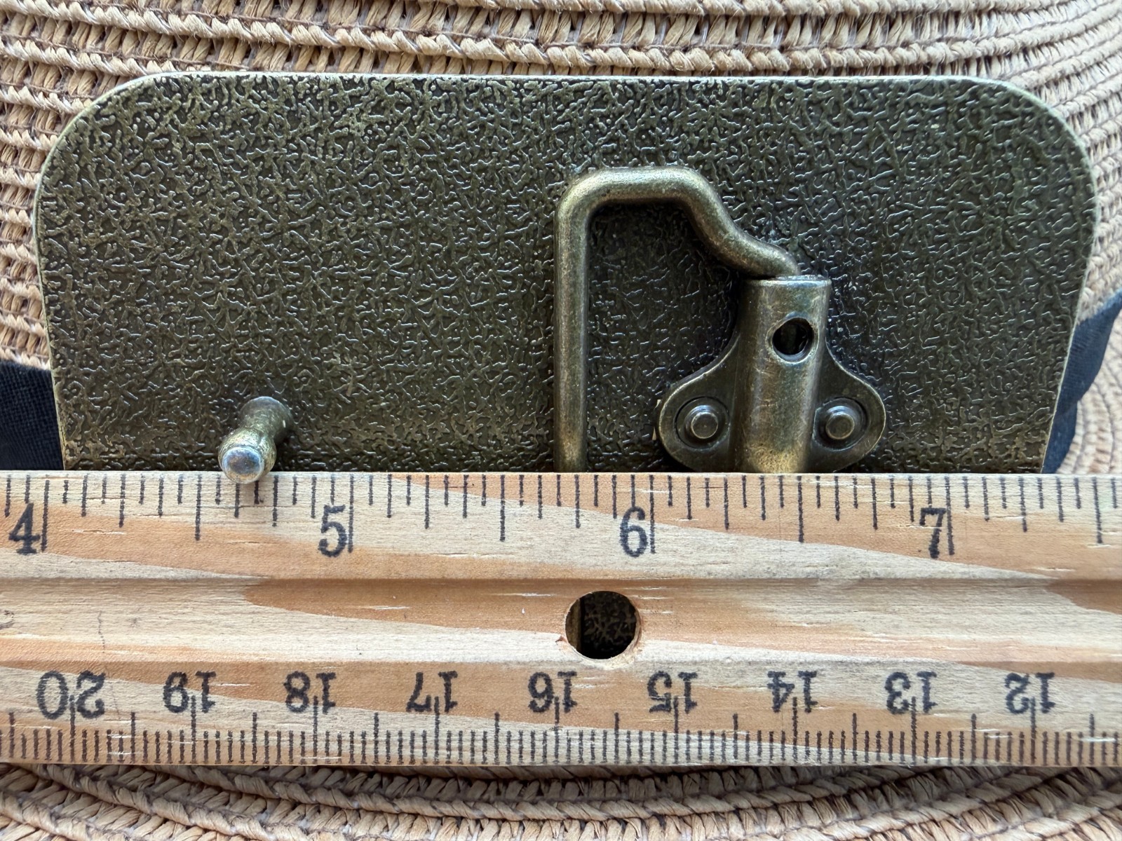 Simple Western Cowboy Antiqued Bronze Rectangle Dotted Belt Buckle