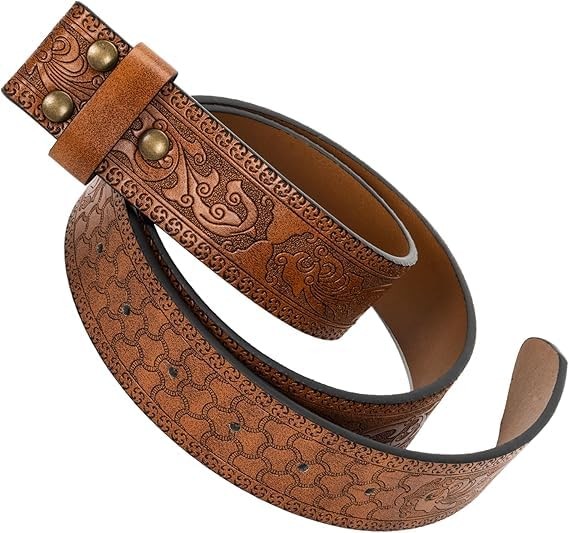 UTOWO Men Women Retro Belt Strap 47&Prime;Belt for 36&Prime;-40&Prime; waist, Lightbrown Strape