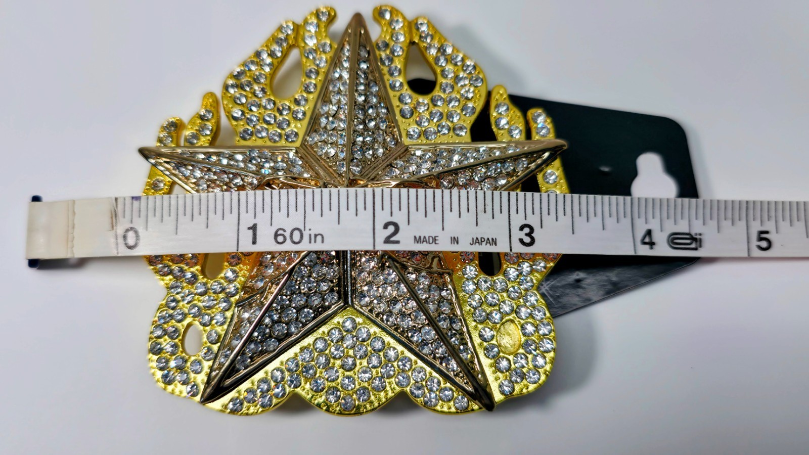 HotBuckles Western 3D Texas Lone Star Rhinestone Belt Buckle – NOS
