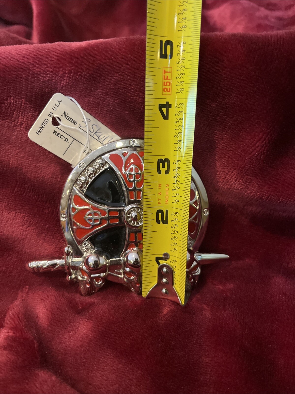 Celtic Iron Cross Silver Color Skulls and Sword