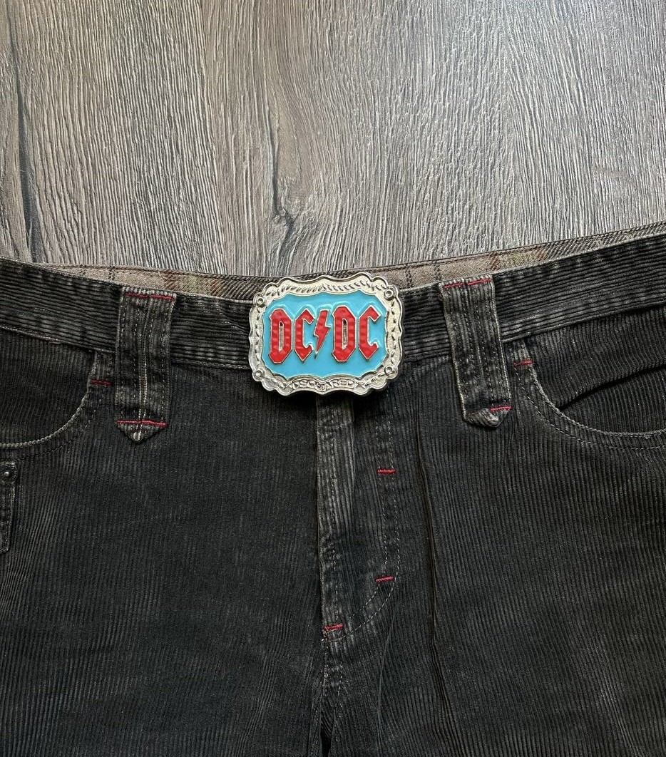 Rare Vintage Dsquared2 DC/DC Belt Buckle Shield Runway Archive Rock Y2K Dsquared