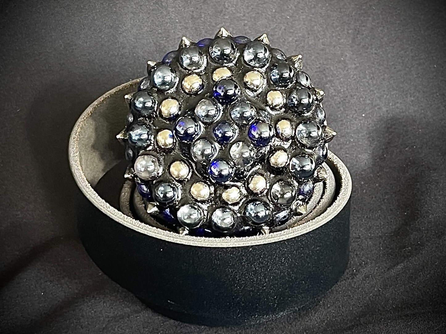 “Perpetual Motion” Belt Buckle 3 1/8” Round Industrial OOAK Darren McNeese