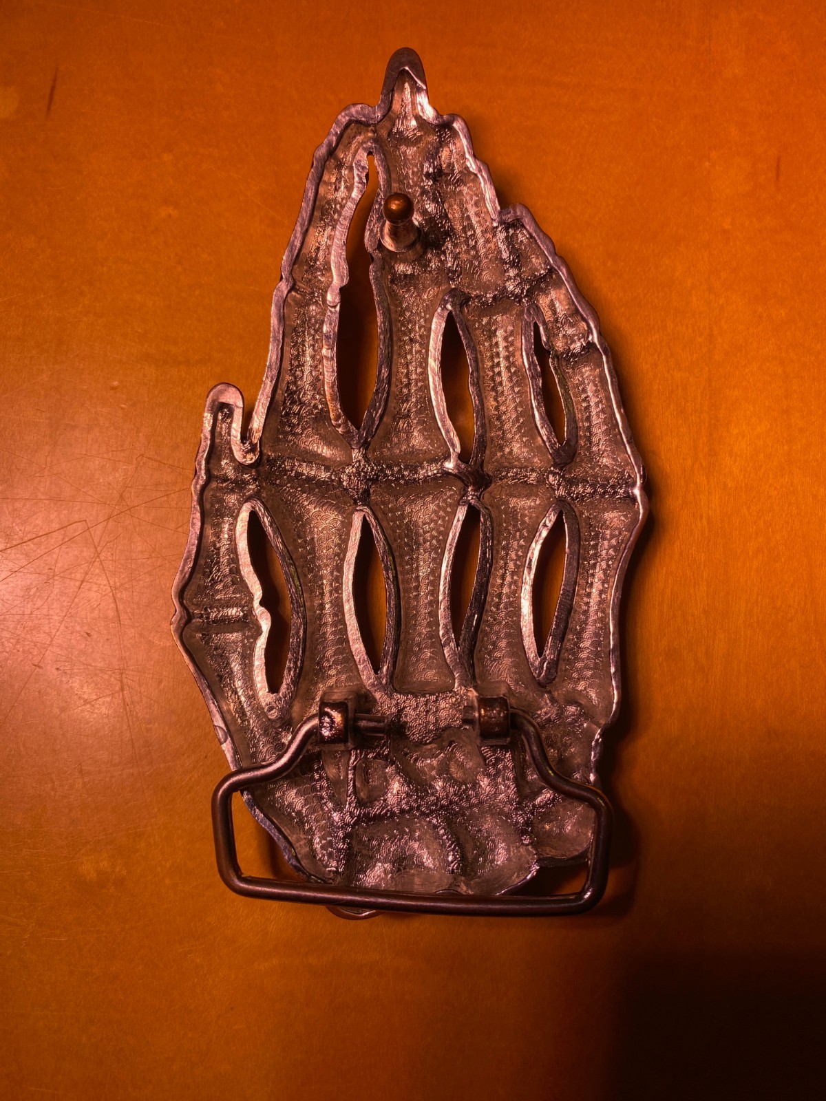 Skeleton Skull Hand Belt Buckle Metal