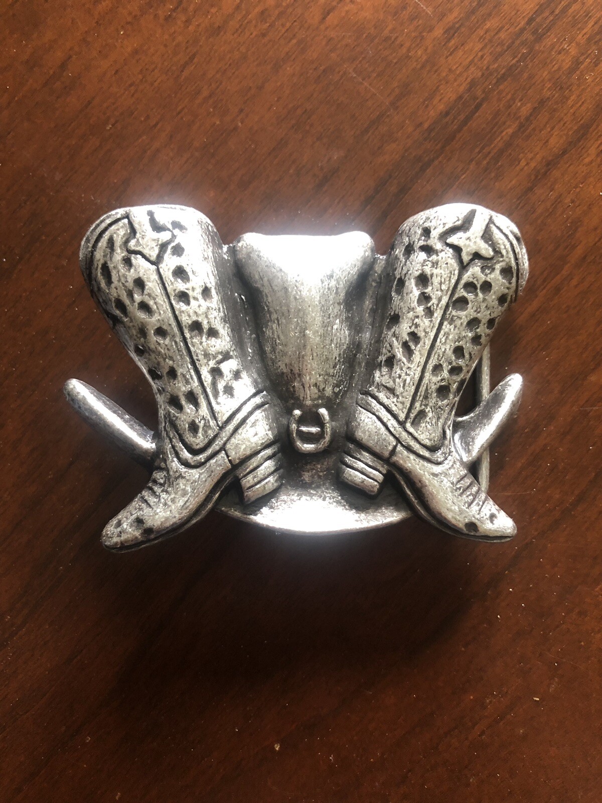 Western Texas Cowboy Cowgirl Boots Rodeo Stampede Metal Unisex Men’s Belt Buckle