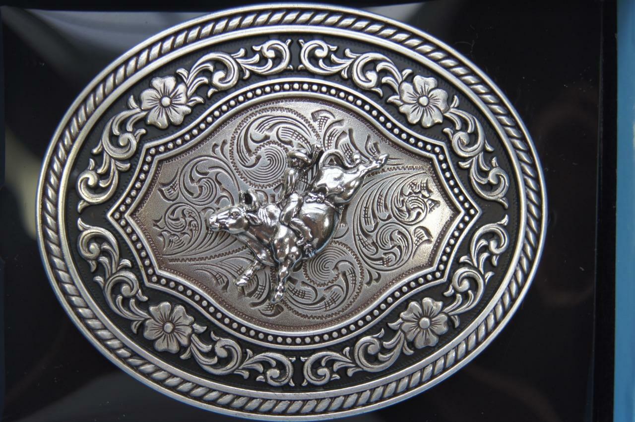 Nocona Western Belt Buckle Bull Rider Rope Edge 37710