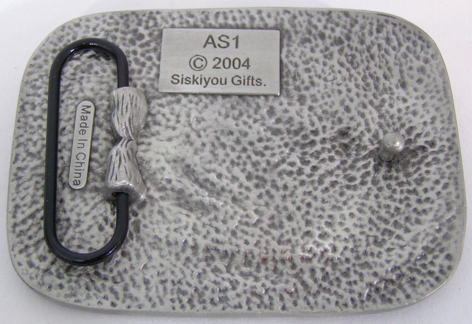 BELT BUCKLES Black Stone Western Scroll Antiqued Silver Gray Rectangle NWOT!