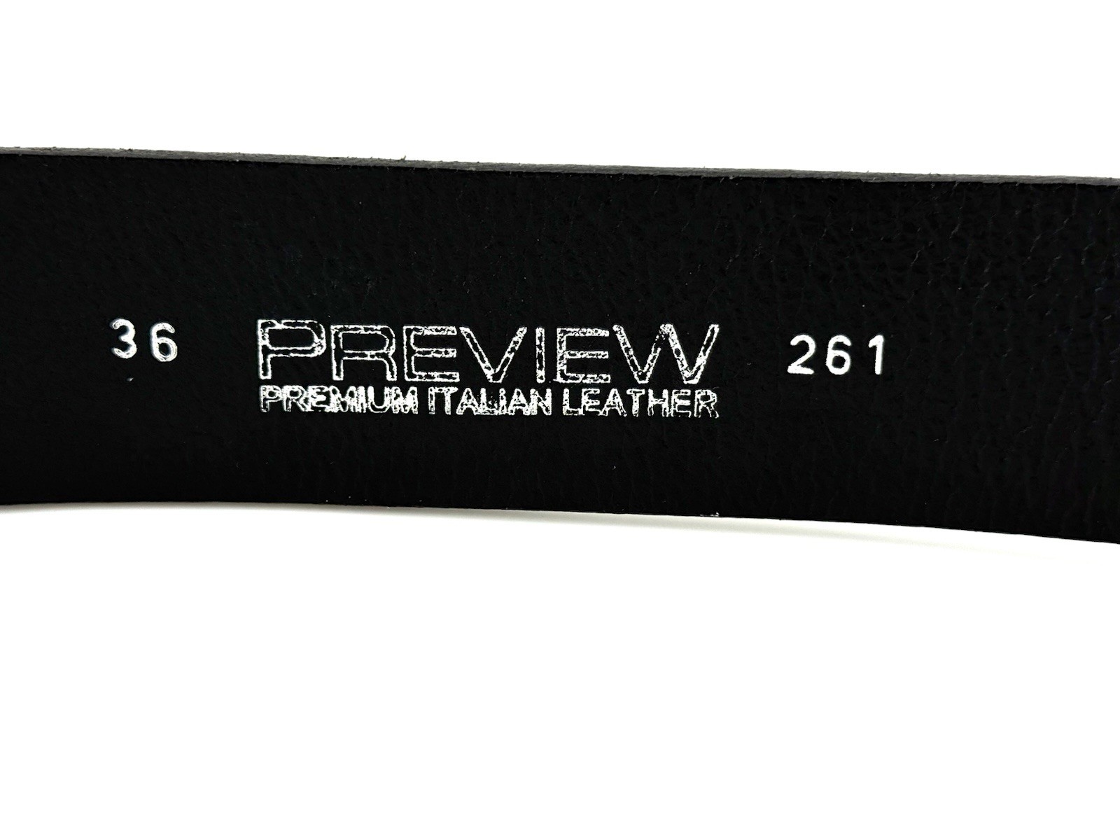 Preview Premium Italian black leather belt featuring a Stingray skin buckle