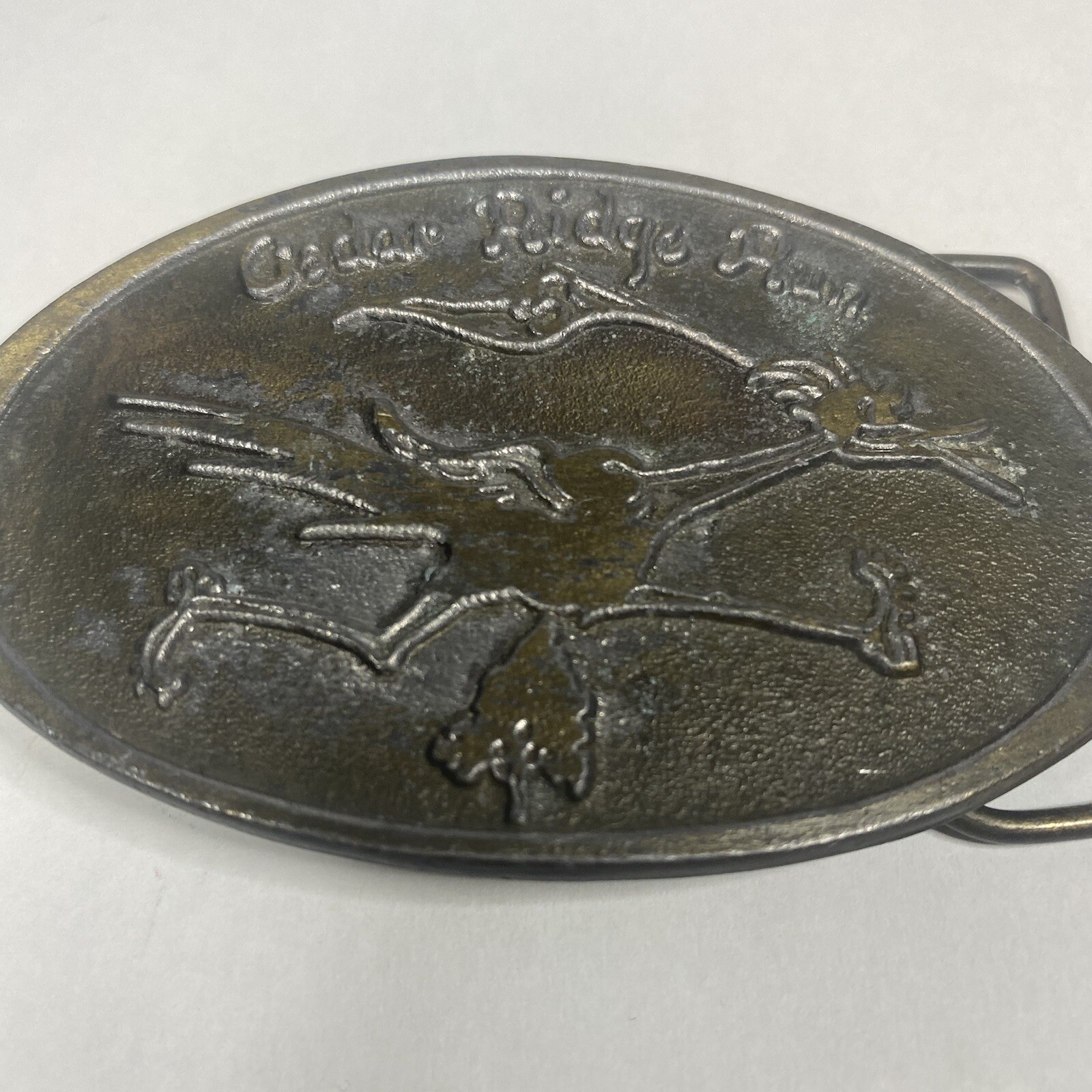 Roadrunner Bird Southwestern Belt Buckle Copper Tone Ceder Ridge Run B&H Buckles