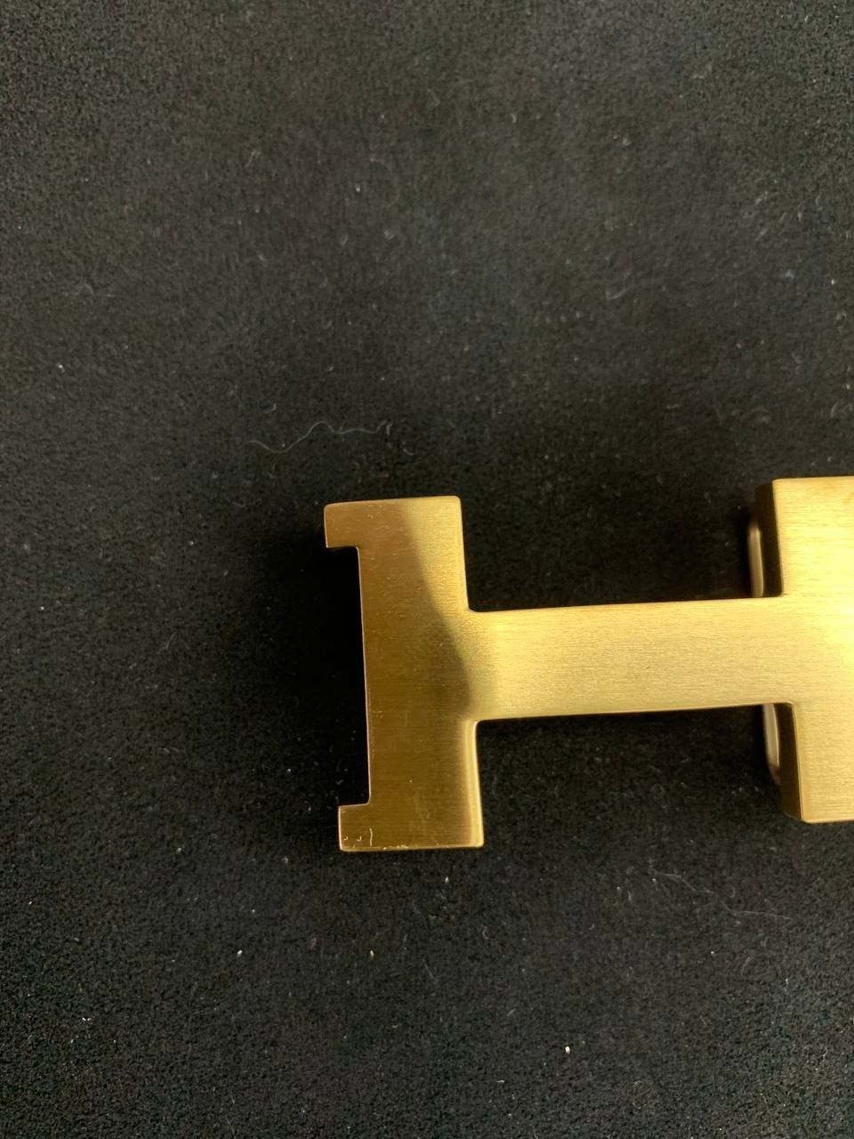 H Logo Belt Buckle 32mm 1.25&Prime; Unisex Gold