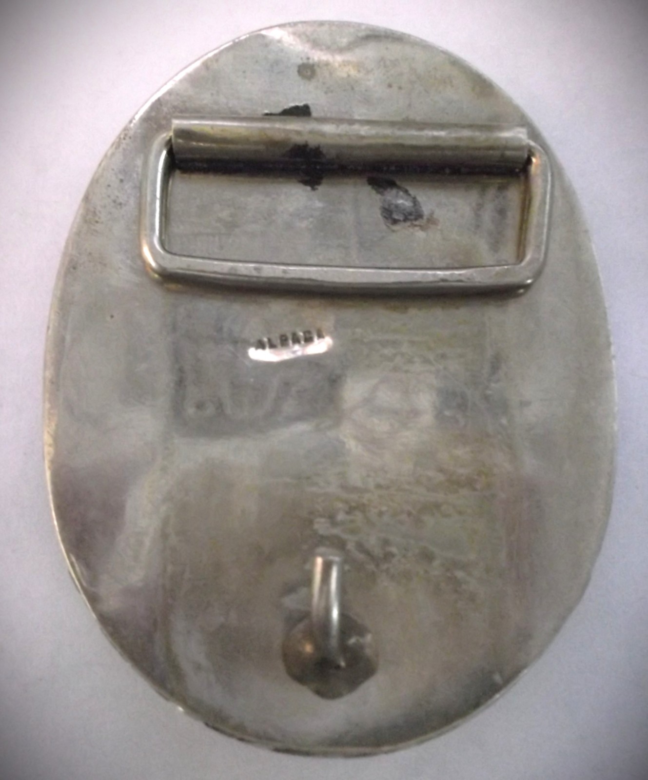 Vintage Dual-Scorpion Belt-Buckle w/Fossil Wood on Silver Design ALPACA