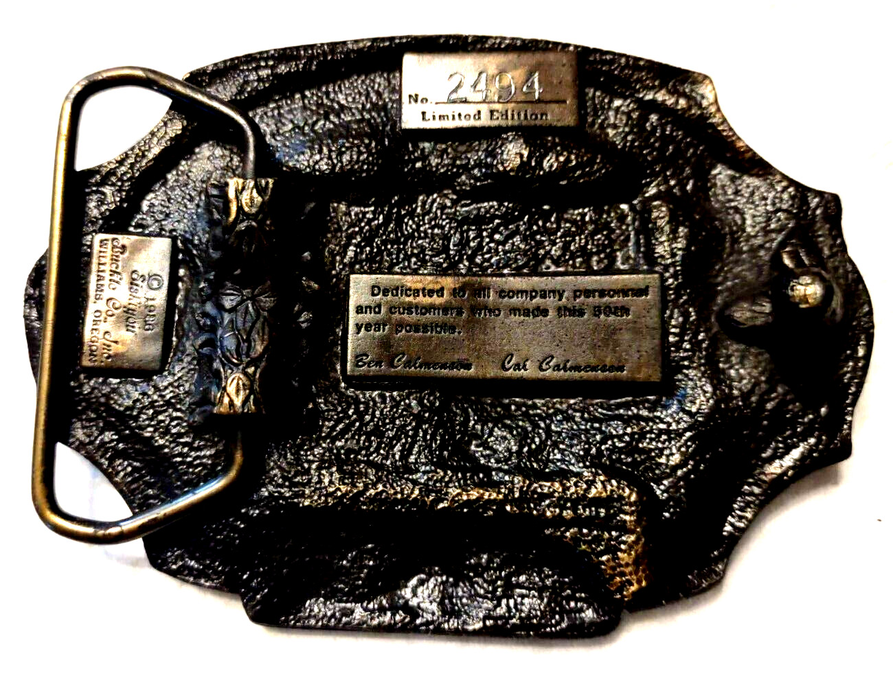 Tisco Tractor 50th Anniversary Belt Buckle VTG 1937-1987 Cast Brass Ltd Ed Farm