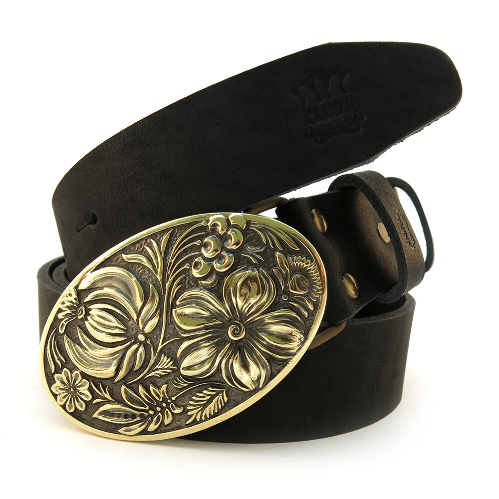 Belt buckle “Petrykivka””, Ornamental belt buckle, Ukrainian belt buckle
