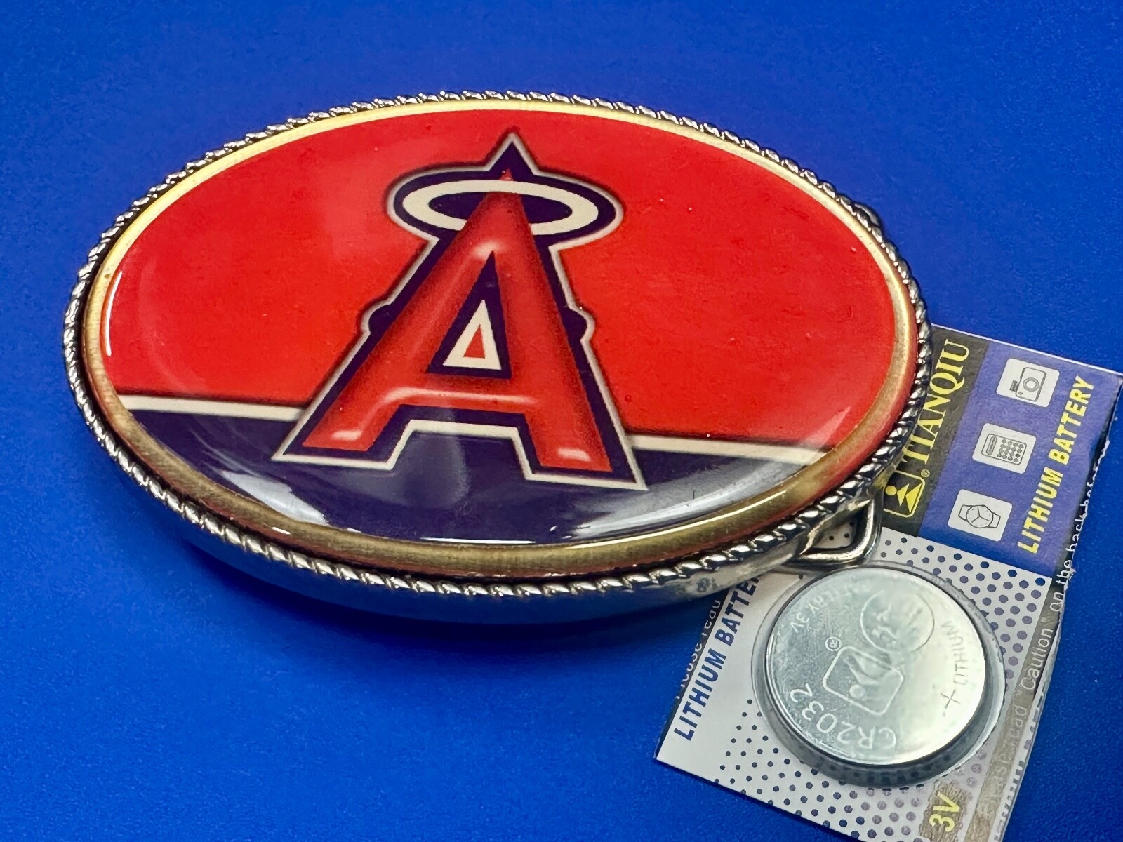Los Angeles Anaheim Angels Ca Baseball Led Lights Belt Buckle W/ Fresh Battery!