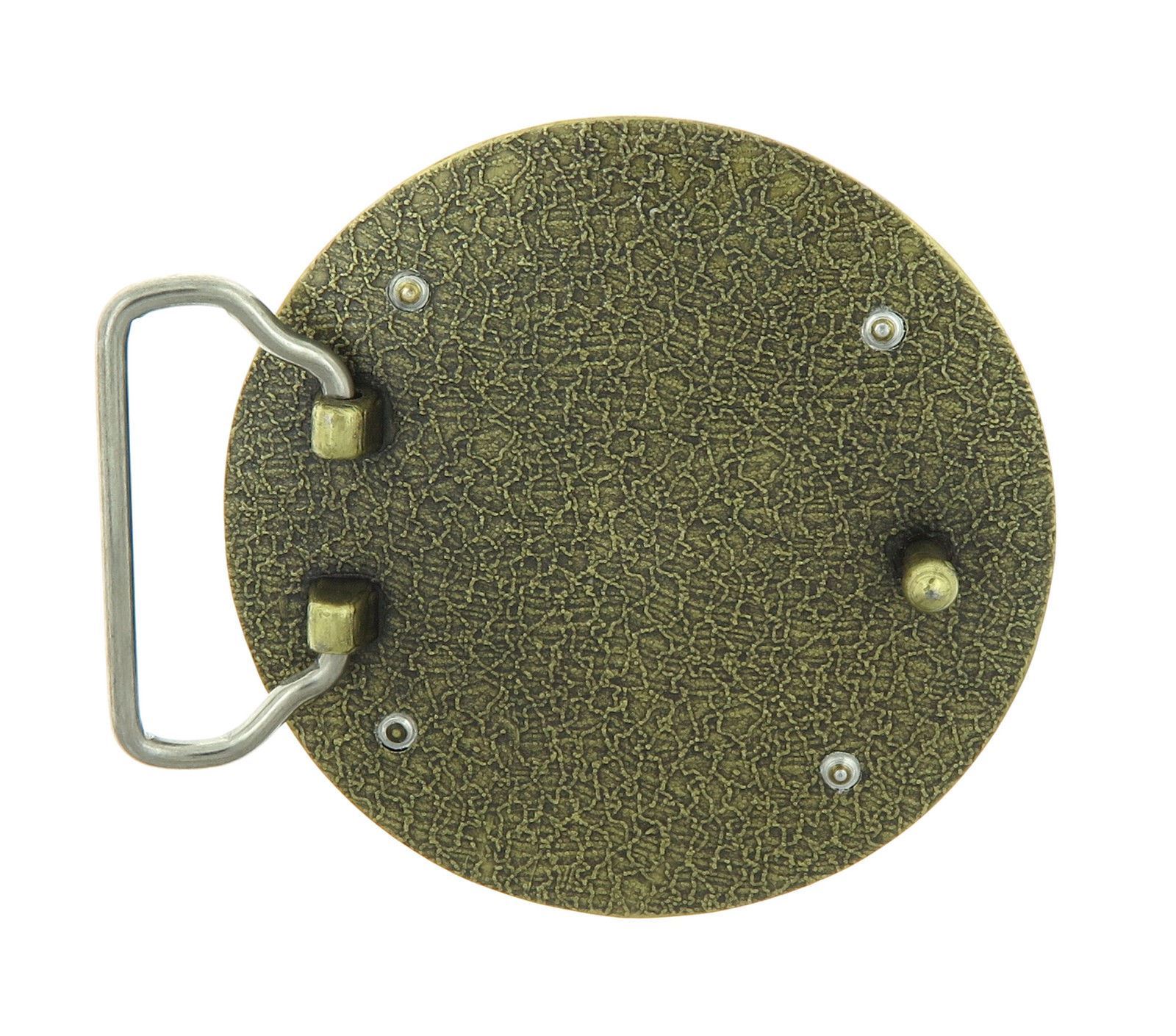 Compass 3D Star Bronze Plated Belt Buckle