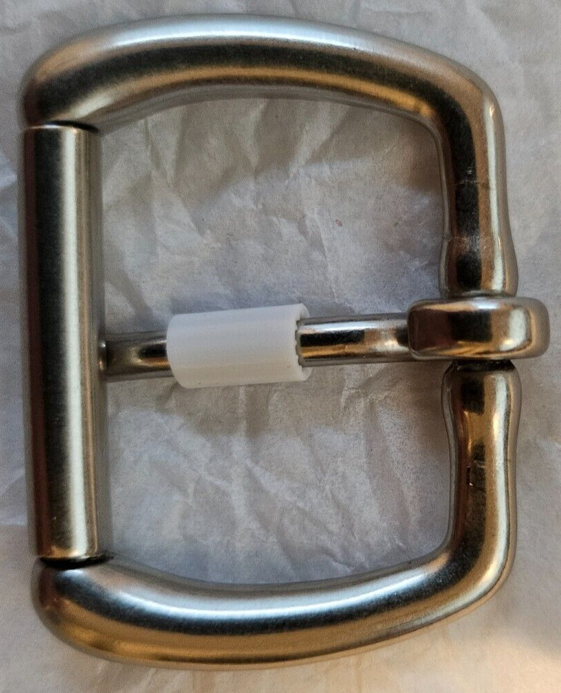 Solid Brass Belt Buckle – 1.25&Prime;- Nickel Matte Finish