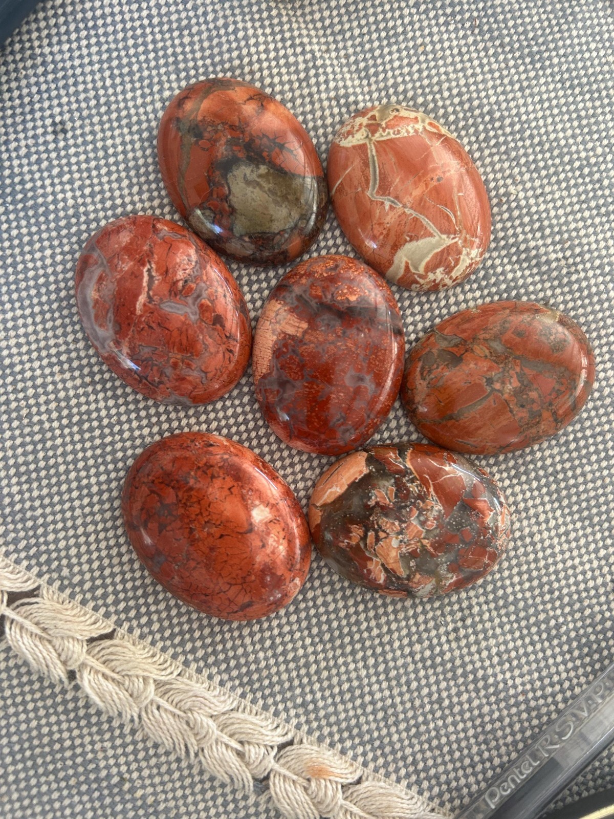 Burnt Orange Stone Western Belt Buckle Agate Inlay Cowboy Brass 1.5in Strap Fit