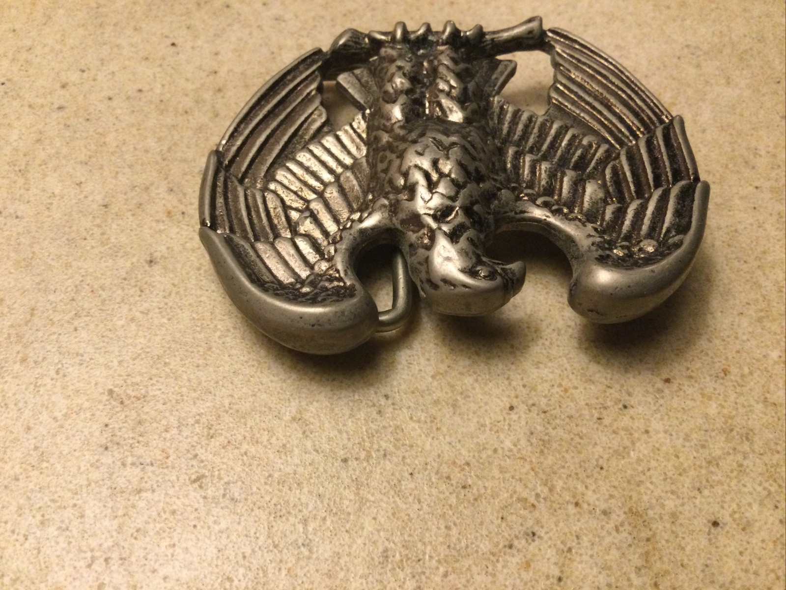 Vintage 1980s AVON Perched Eagle Metal Belt Buckle