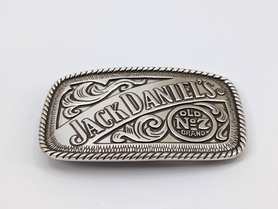 Vintage 2005 Jack Daniels Old No 7 Belt Buckle Silver Tone 5007JD Western Rodeo