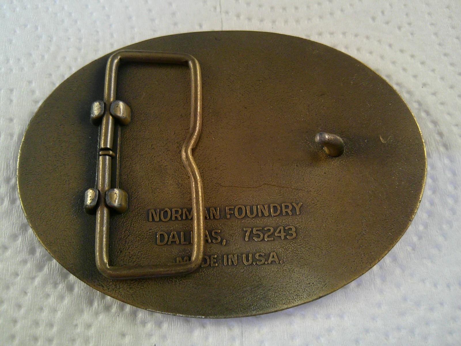 Norman Foundry NRA Gunowner & Proud Of It Belt Buckle Solid Brass