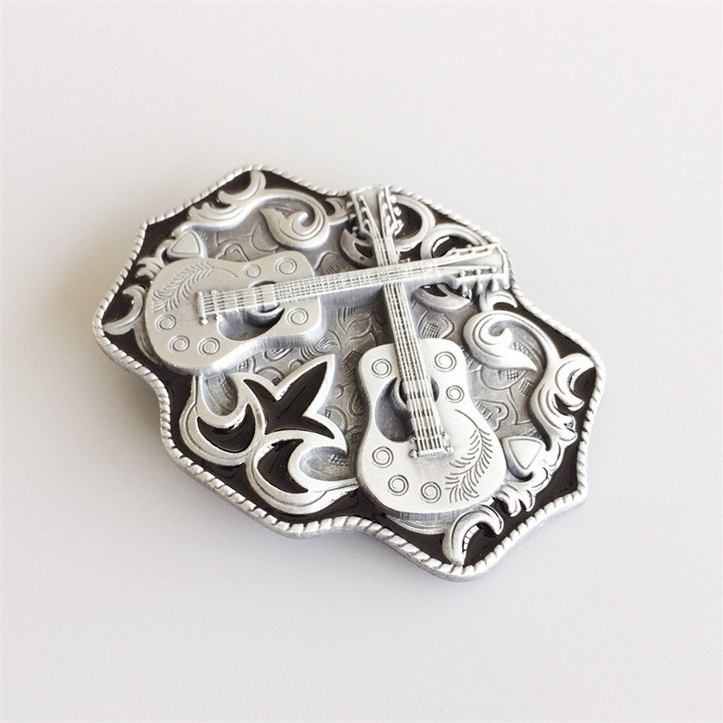 Western Zinc alloy Leather Belt Buckle Guitar Country Music Hot Shape Pattern