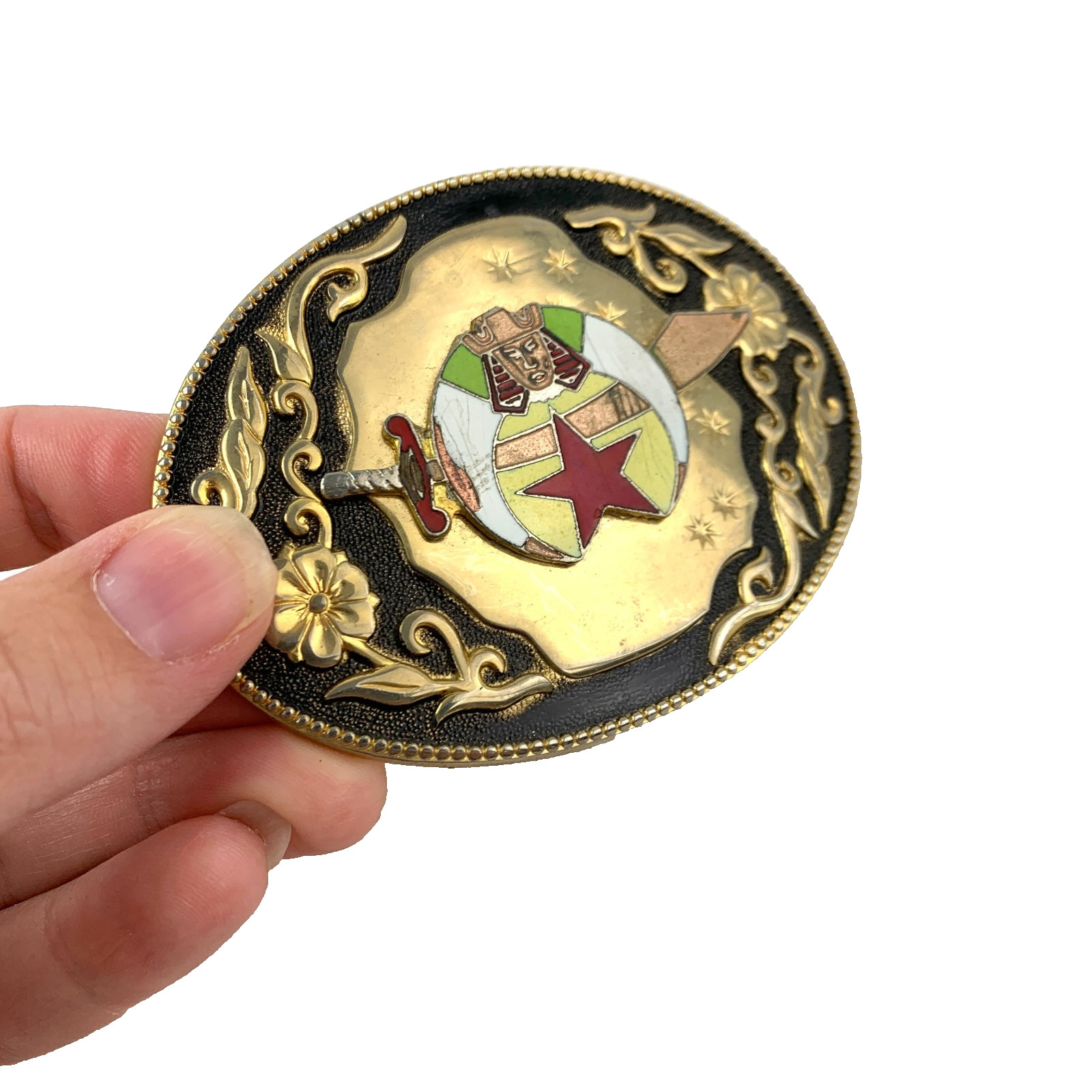 Vintage Masonic Legion of Honor Shriners Metal Belt Buckle