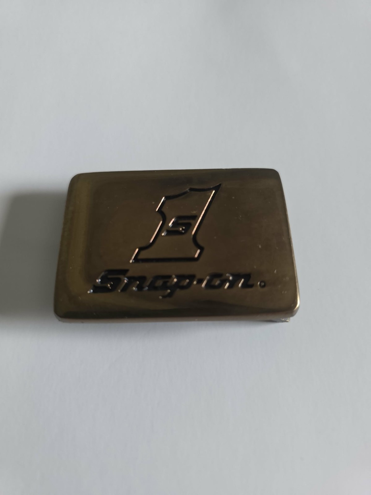 Vintage Snap-on Brass Belt Buckle “1 Snap-on” Logo USA Mechanic Tool SPP-566