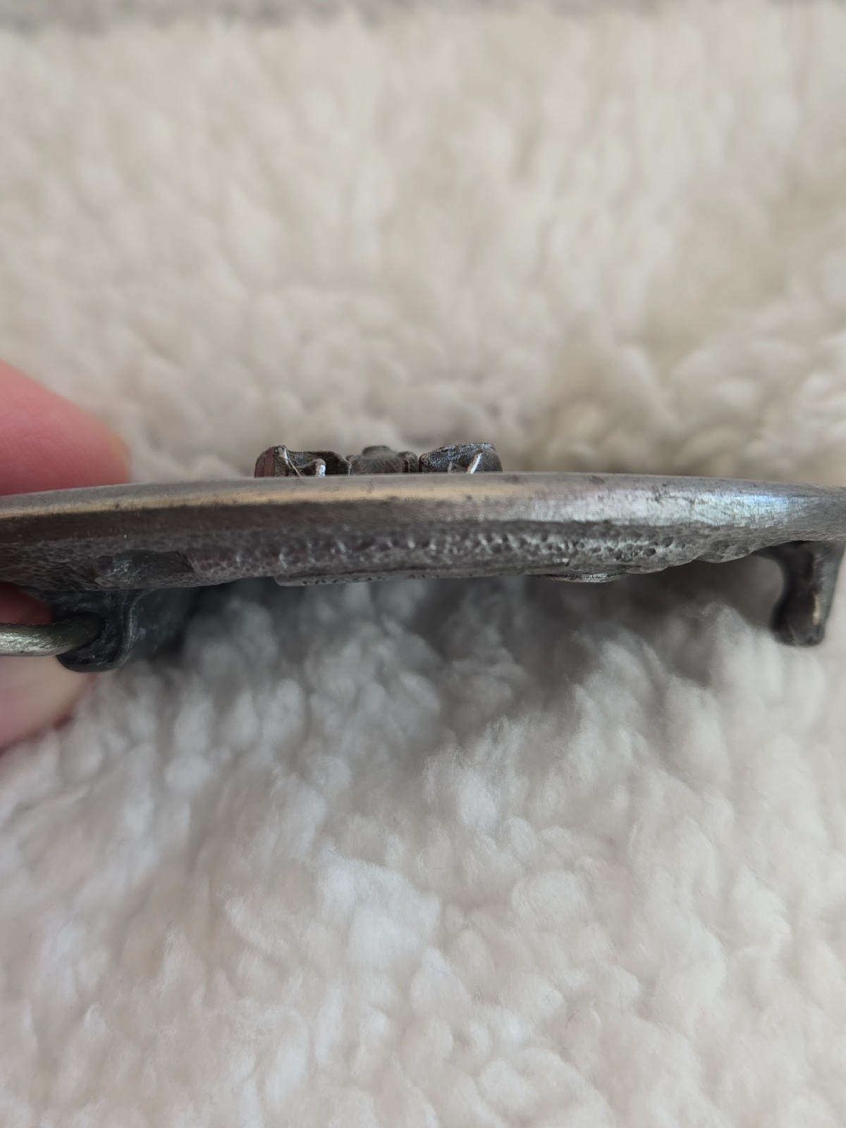Vintage Bergamot Deer Belt Buckle #G-146 Glossy Colors Pewter 1983 Made In USA