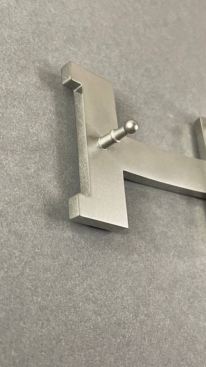 Silver H Buckle 40mm 1.5` Glossy Silver Hardware Belt Buckle
