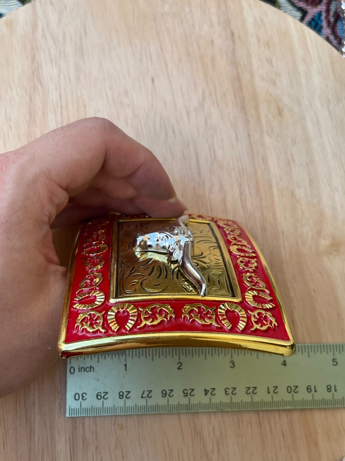 Western Buckle Gold Silver Red Longhorn Bull Cowboy Fit 2 » Hebillas Vaqueras