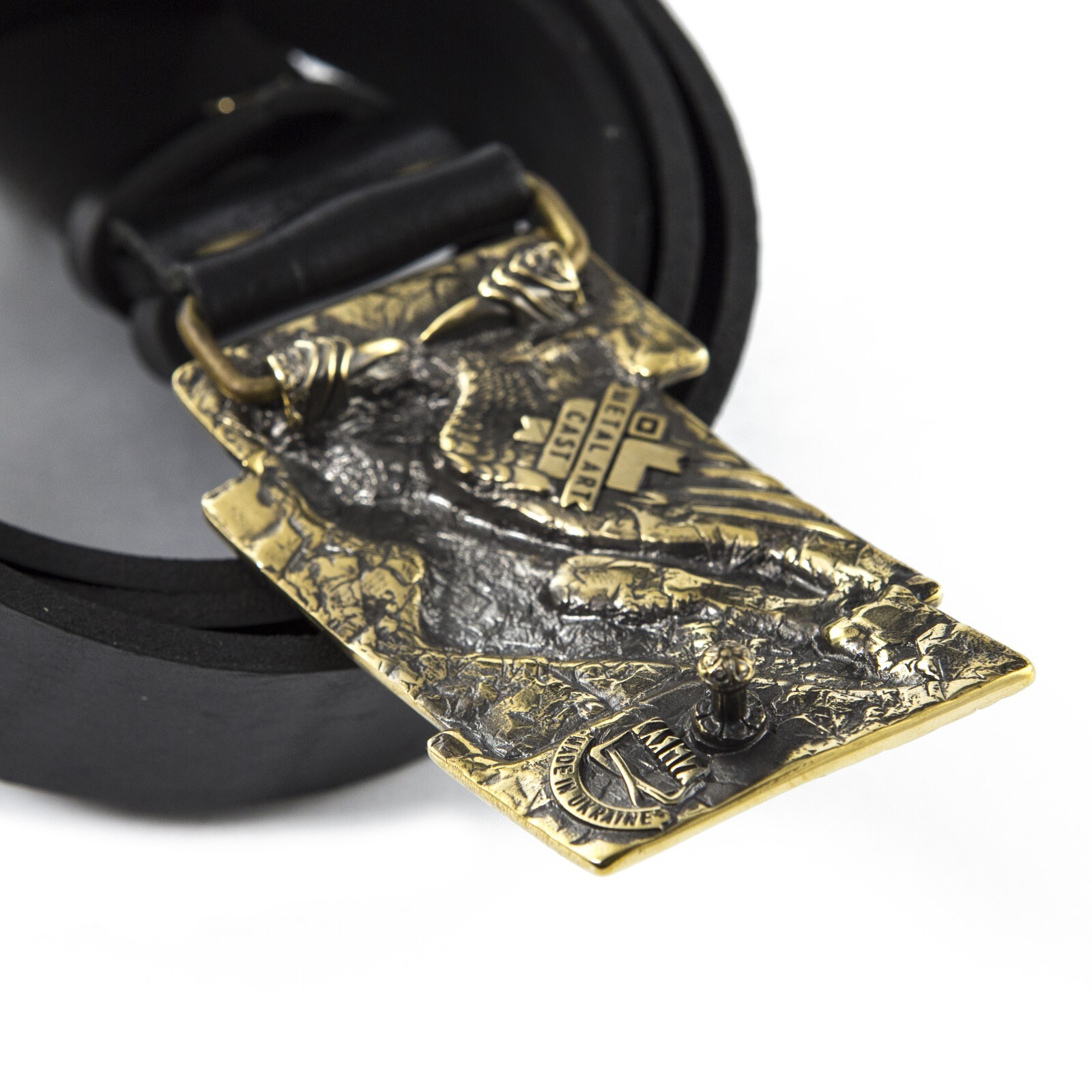 Sculptural handmade belt buckle « Free bird », Solid brass buckle Hawk buckle