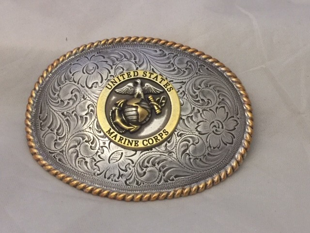 USMC Marine Corps Western Style Buckle