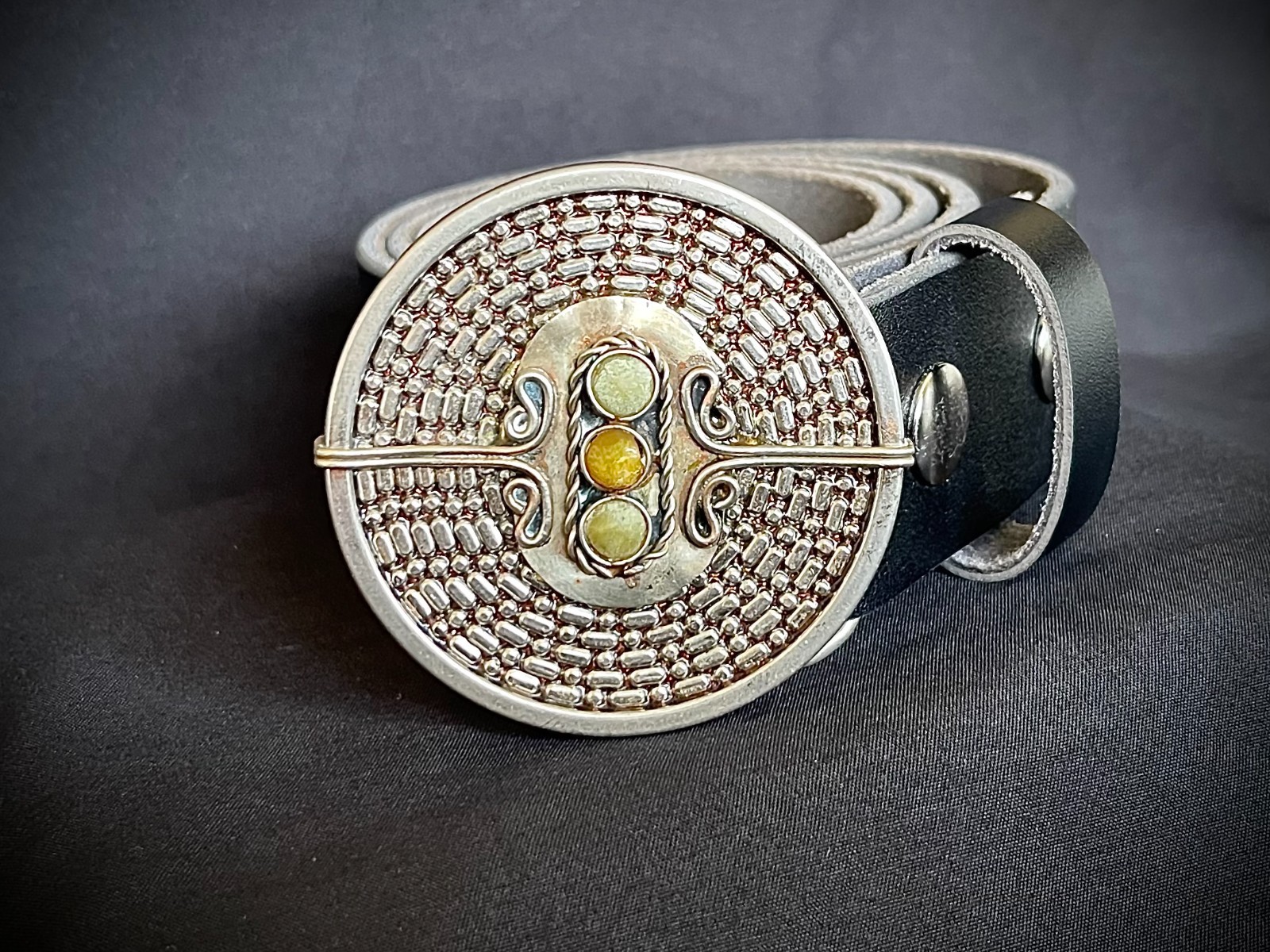 Belt Buckle 2007-2009 Archive Sterling Ring Peruvian Stones OOAK Darren McNeese