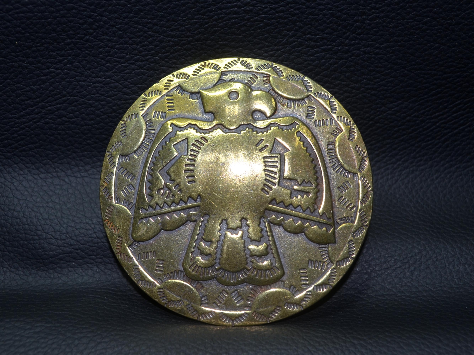Solid Brass Casting Sunbird Belt Buckle,Sun God Bird Totem Artwork Belt Buckle