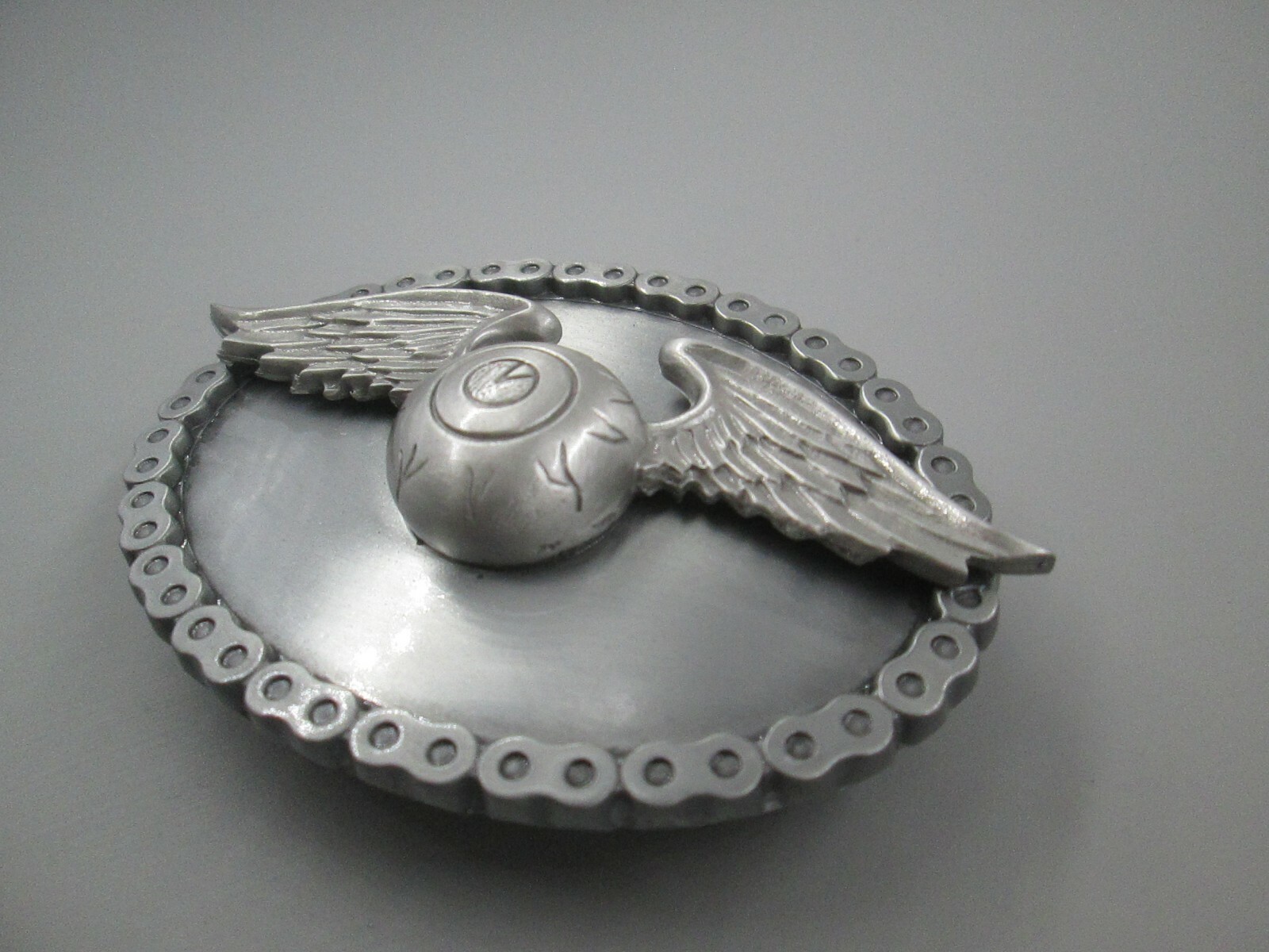 vintage von dutch flying eyeball biker belt buckle