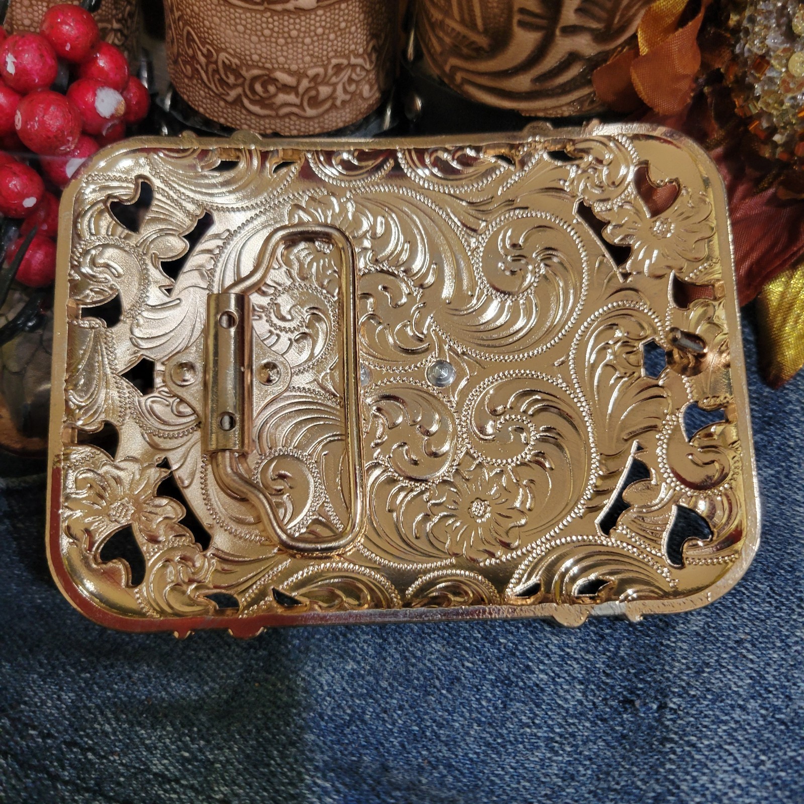 Mexican Flag Western Cowboy Belt Buckle Hebilla Vaquera Rodeo Bandera De Mexico