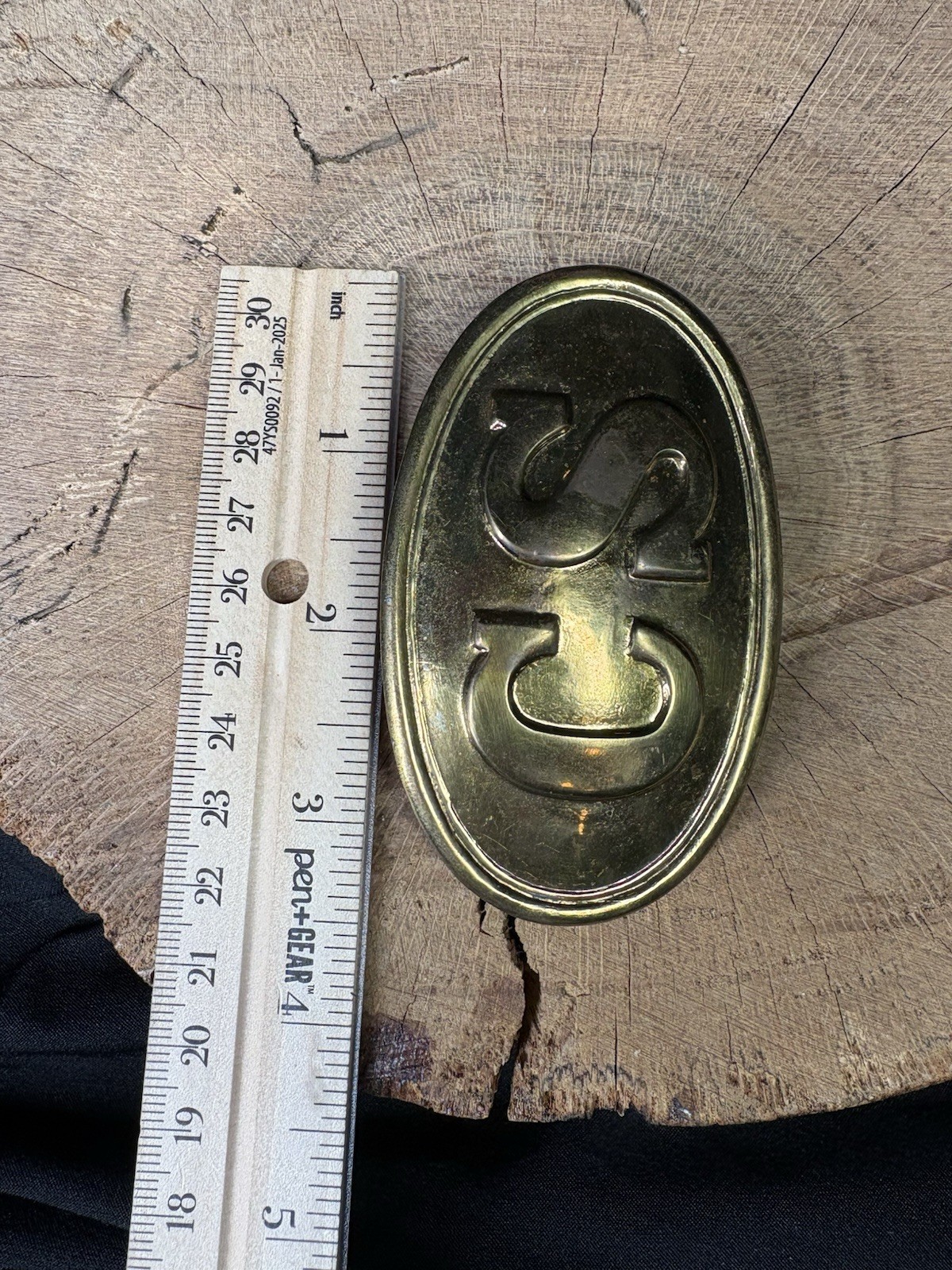 Confederate CS Civil War Reproduction Oval Belt Buckle