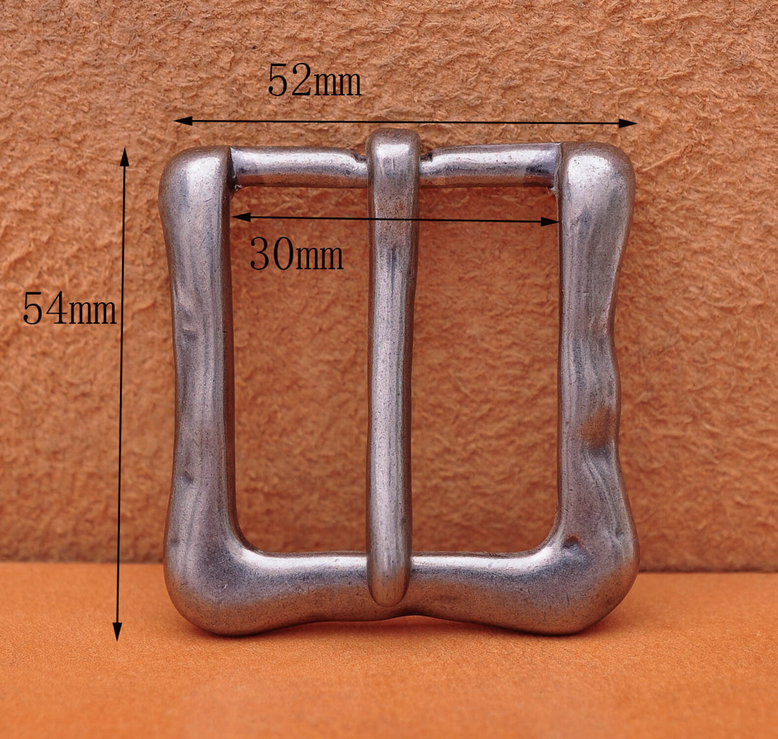 Biker Heavy Duty Solid Antique Prong Single Pin Buckle For 35MM Veg Leather Belt