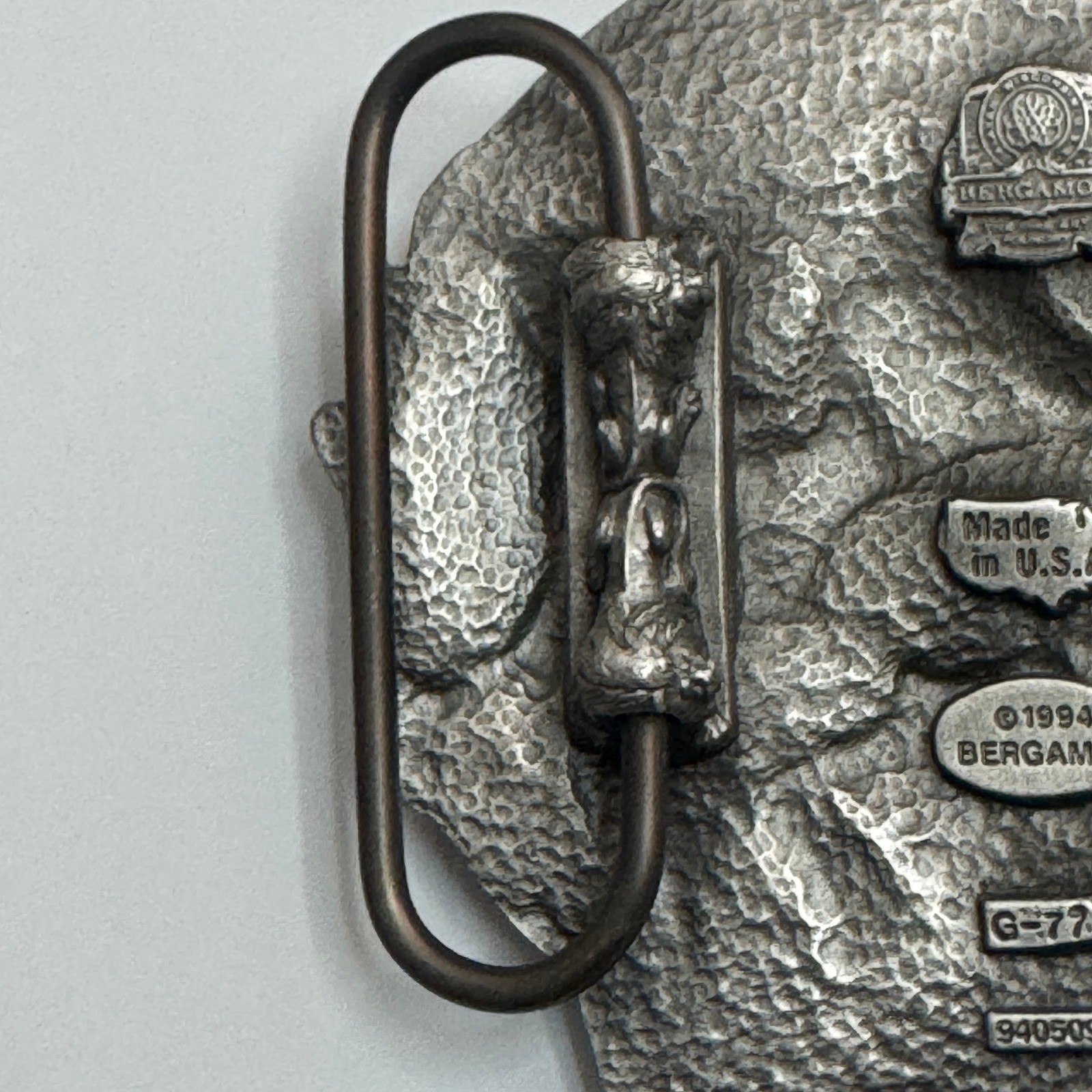 Bergamot 1994 Toon Time Cat Belt Buckle Pewter Made in USA G 77