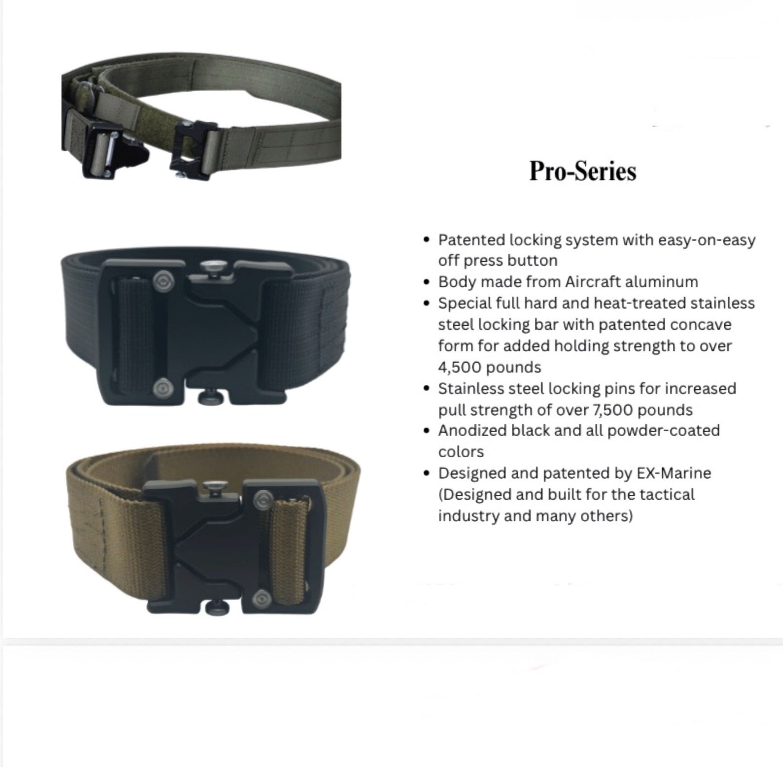 Mongoose Metal Buckle Tactical Black 1-1/2&Prime; MON150-13