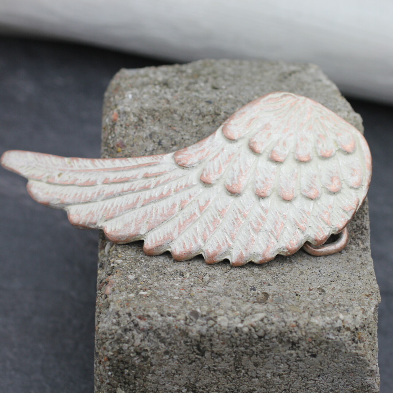Belt Buckle Wings, Angel Wings Belt Buckle for 4cm Belt, Rose Mother of Pearl