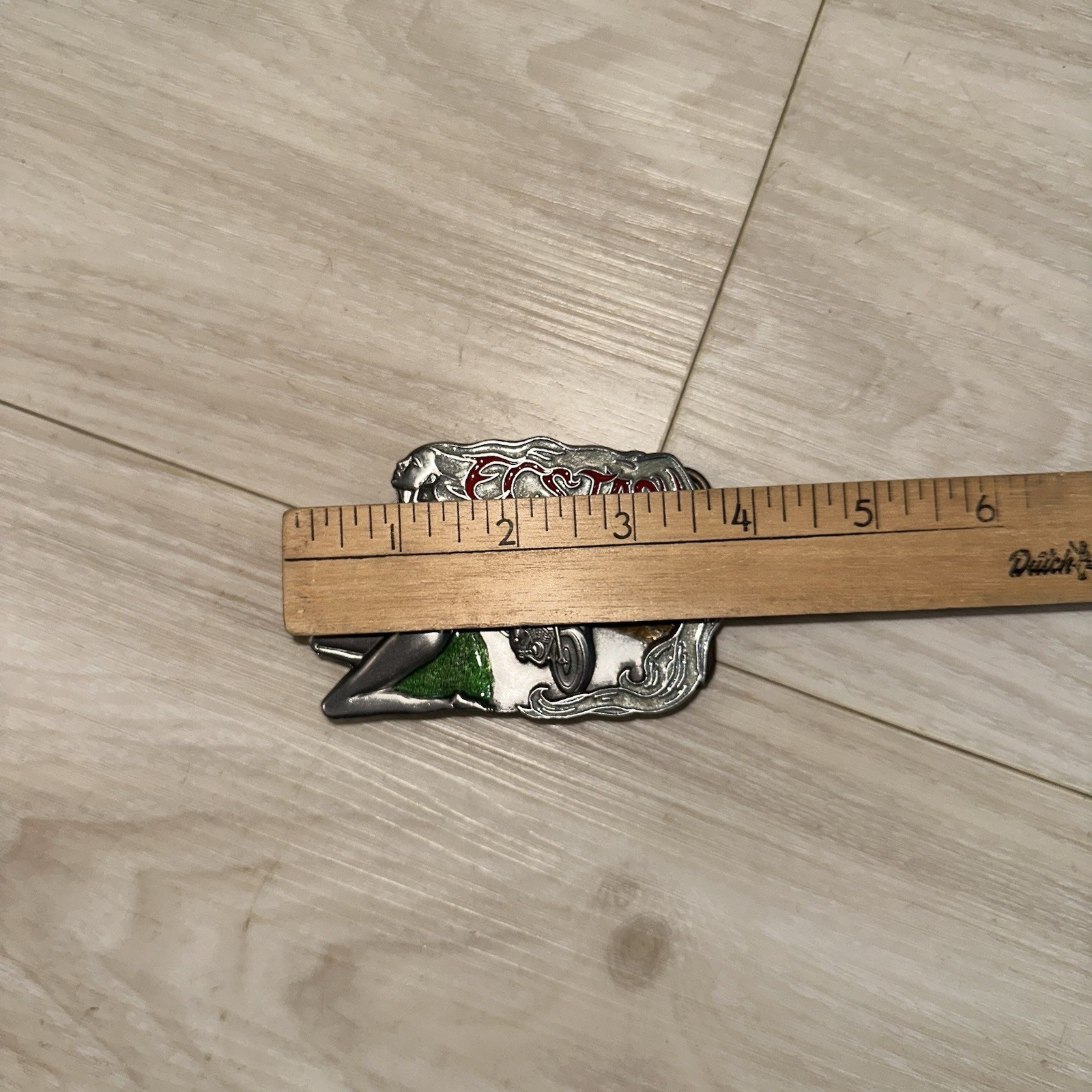 Vintage Belt Buckle Ecstasy Biker Style 90s Dragon Designs England Motorcycle