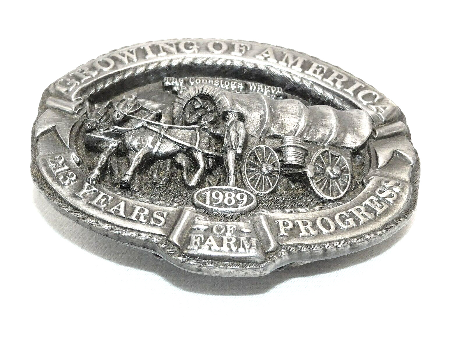 Hasco Conestoga Wagon Growing America Belt Buckle 707 of 4000 1988 Vintage USA
